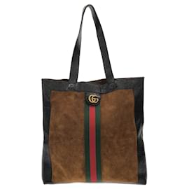 Gucci-Grand sac tote Ophidia marron Gucci-Marron