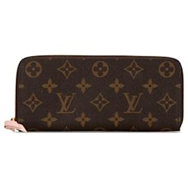 Louis Vuitton-Carteira Clemence Monogram Louis Vuitton marrom-Marrom