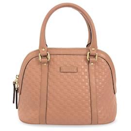 Gucci-Pink Gucci Mini Microguccissima Dome Satchel-Pink