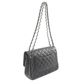 Chanel-Black Chanel Jumbo Classic Caviar Double Flap Shoulder Bag-Black