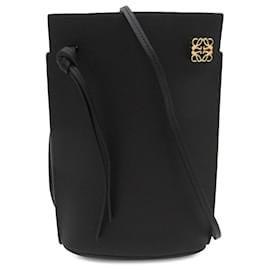 Loewe-Sac bandoulière en cuir de veau noir LOEWE avec motif de dés-Noir