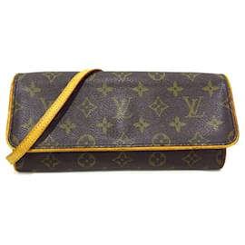 Louis Vuitton-Bolso cruzado Pochette Twin GM Monograma Louis Vuitton marrón-Castaño