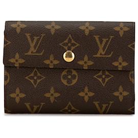 Louis Vuitton-Carteira pequena Alexandra Monogram Louis Vuitton marrom-Marrom