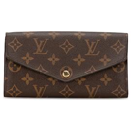 Louis Vuitton-Brown Louis Vuitton Monogram Portefeuille Sarah Wallet-Brown