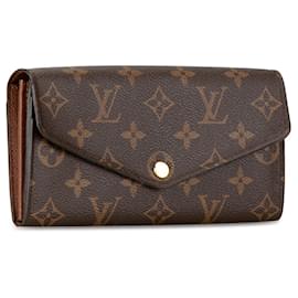 Louis Vuitton-Brown Louis Vuitton Monogram Portefeuille Sarah Wallet-Brown