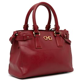 Salvatore Ferragamo-Red Ferragamo Batik Satchel-Red