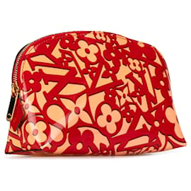 Louis Vuitton-Red Louis Vuitton Monogram Vernis Sweet Cosmetic Pouch-Red