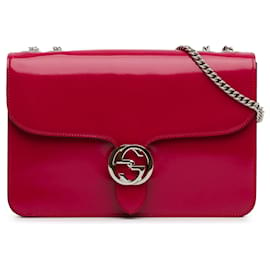 Gucci-Red Gucci Medium Dollar Interlocking G Crossbody-Red