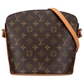 Louis Vuitton-Bolsa transversal Drouot Monograma Louis Vuitton marrom-Marrom