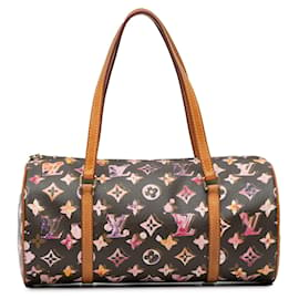 Louis Vuitton-Bolso Papillon 30 Monogram Aquarelle de Louis Vuitton Richard Prince en marrón-Castaño