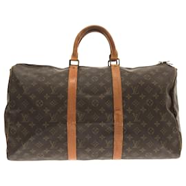 Louis Vuitton-Bolso de viaje Keepall Bandoulière 50 Monograma Louis Vuitton marrón-Castaño