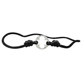 Louis Vuitton-Pulsera de cordón en oro blanco de 18K Louis Vuitton Empreinte negro-Negro