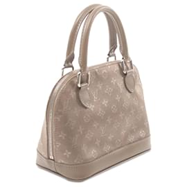 Louis Vuitton-Bolsa Mini Alma em cetim Monogram bege Louis Vuitton-Bege