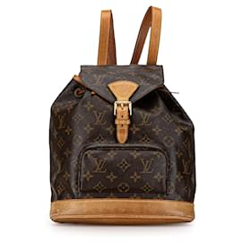 Louis Vuitton-Mochila Montsouris MM Monograma Louis Vuitton marrón-Castaño