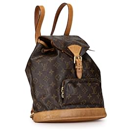 Louis Vuitton-Mochila Montsouris MM Monograma Louis Vuitton marrón-Castaño