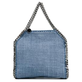 Stella Mc Cartney-Blauer Raffia Falabella Shopper von Stella McCartney-Blau