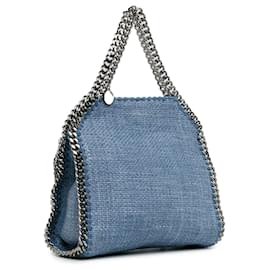 Stella Mc Cartney-Blauer Raffia Falabella Shopper von Stella McCartney-Blau