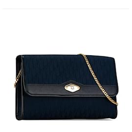 Dior-Blue Dior Oblique Chain Crossbody-Blue