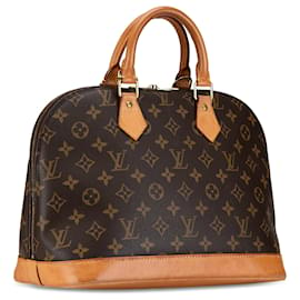 Louis Vuitton-Bolso de mano Alma PM Monograma Louis Vuitton marrón-Castaño