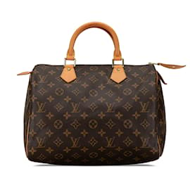 Louis Vuitton-Bolso Boston Speedy 30 Monograma Louis Vuitton marrón-Castaño