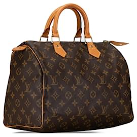 Louis Vuitton-Bolso Boston Speedy 30 Monograma Louis Vuitton marrón-Castaño