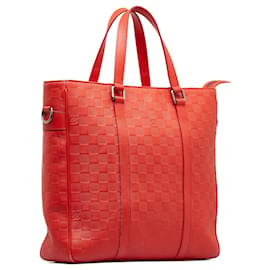 Louis Vuitton-Bolsa Tadao PM Damier Infini vermelha Louis Vuitton-Vermelho