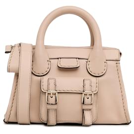 Chloé-Beige Chloé Mini Edith Day Satchel-Beige