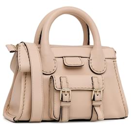 Chloé-Beige Chloé Mini Edith Day Satchel-Beige