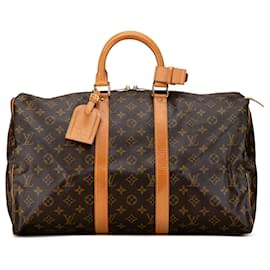 Louis Vuitton-Bolso de viaje Keepall 45 Monograma Louis Vuitton marrón-Castaño