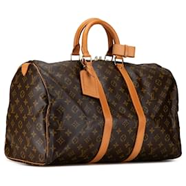 Louis Vuitton-Bolso de viaje Keepall 45 Monograma Louis Vuitton marrón-Castaño