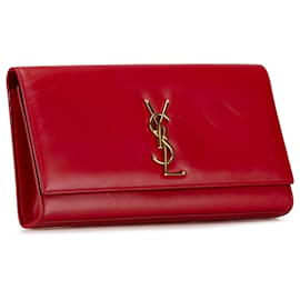 Saint Laurent-Red Saint Laurent Monogram Cassandre Clutch-Red