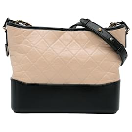 Chanel-Braune Chanel Medium Bicolor Lammleder Gabrielle Umhängetasche-Braun