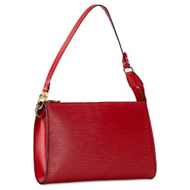 Louis Vuitton-Bolsa de ombro Pochette Accessoires Epi vermelha Louis Vuitton-Vermelho