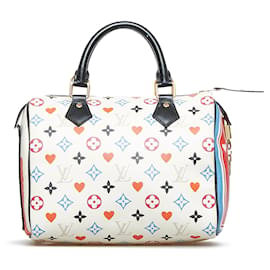 Louis Vuitton-Bolsa Speedy Bandoulière 25 Monogram Game On Louis Vuitton branca-Branco