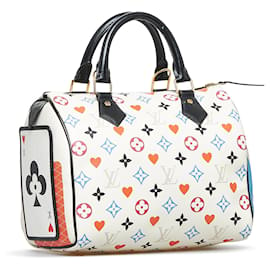 Louis Vuitton-Bolsa Speedy Bandoulière 25 Monogram Game On Louis Vuitton branca-Branco