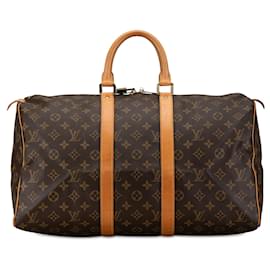 Louis Vuitton-Bolso de viaje Keepall 45 Monograma Louis Vuitton marrón-Castaño