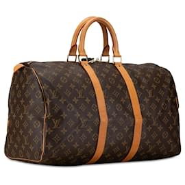 Louis Vuitton-Bolso de viaje Keepall 45 Monograma Louis Vuitton marrón-Castaño