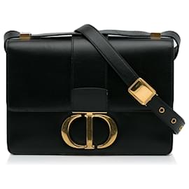 Dior-Black Dior 30 Montaigne Flap Bag-Black