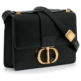 Dior-Black Dior 30 Montaigne Flap Bag-Black