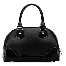 Louis Vuitton-Bolso de mano Bowling Montaigne PM Epi negro Louis Vuitton-Negro