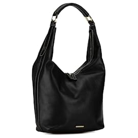 Gucci-Black Gucci Leather Shoulder Bag-Black