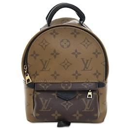 Louis Vuitton-Mochila Mini Palm Springs Monograma Reverso Louis Vuitton marrom-Marrom