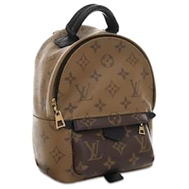 Louis Vuitton-Mochila Mini Palm Springs Monograma Reverso Louis Vuitton marrom-Marrom