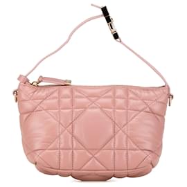 Dior-Pink Dior Small Calfskin Macrocannage DiorTravel Nomad Pouch-Pink