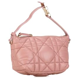 Dior-Pink Dior Small Calfskin Macrocannage DiorTravel Nomad Pouch-Pink