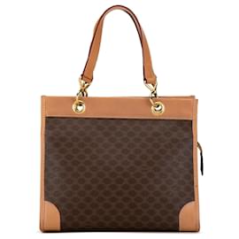 Céline-Brown Celine Macadam Handbag-Brown