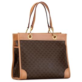 Céline-Brown Celine Macadam Handbag-Brown