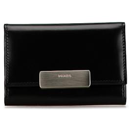 Prada-Black Prada Leather Key Case-Black