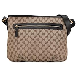 Gucci-Sac à bandoulière en toile GG marron de Gucci-Marron