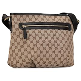 Gucci-Brown Gucci GG Canvas Crossbody-Brown